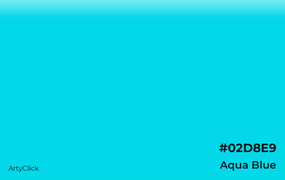Aqua Blue #02D8E9